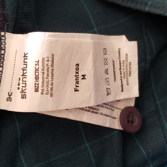 Skunkfunk Frantxoa 100% Cotton Blue/Green Shorts Size 34 - Picture 11 of 14